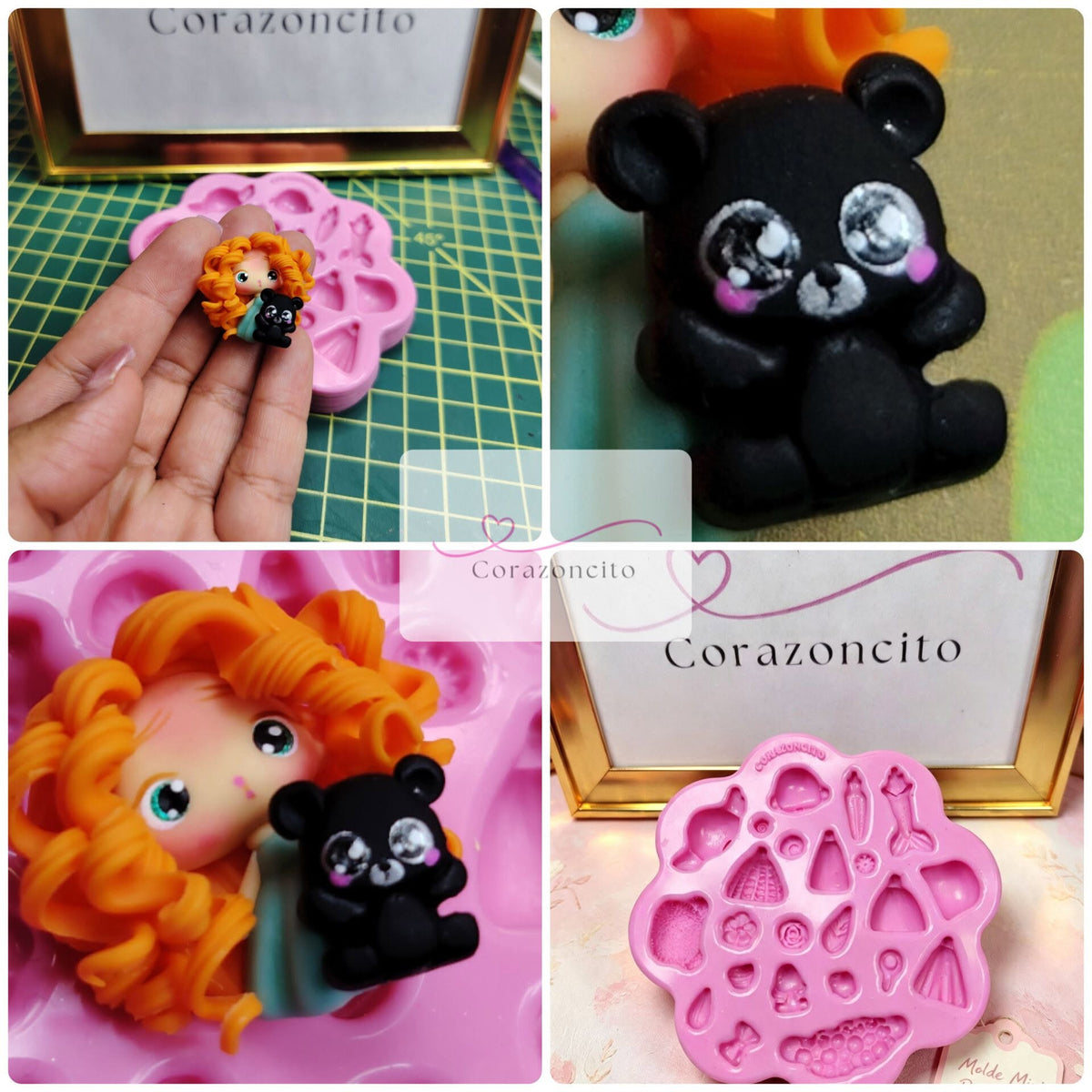 Molde de Silicon Mini Princesita. Corazoncito