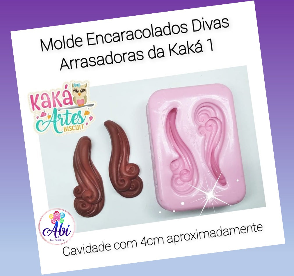 Molde de Silicon Encaracolados Divas Arrasadoras da Kaka 1