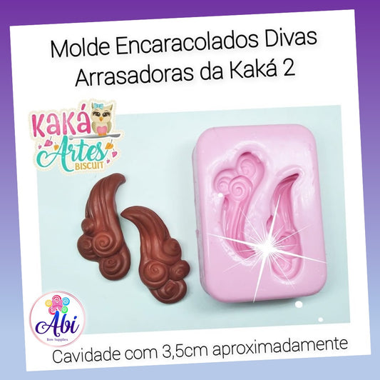 Molde de Silicon Encaracolados Divas Arrasadoras da Kaka 2