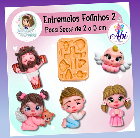 Molde de Silicon Entremeios Fofinhos 2 AdM