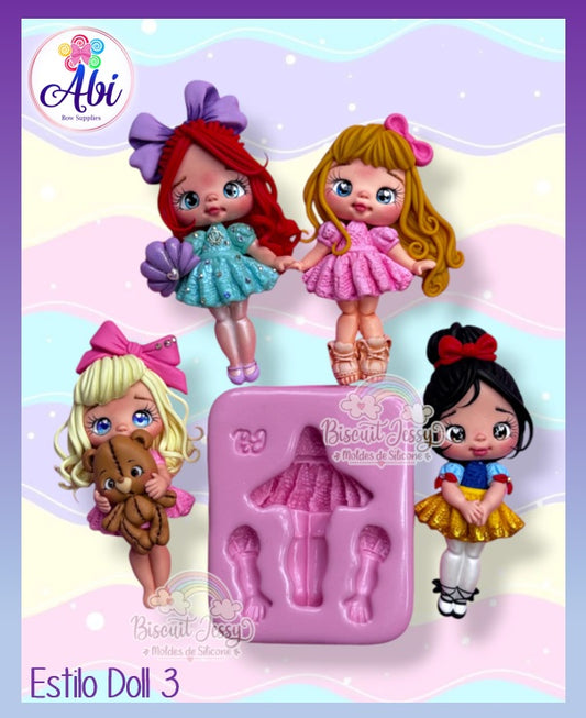 Molde de Silicon Estilo Doll 3 Biscuit Jessy