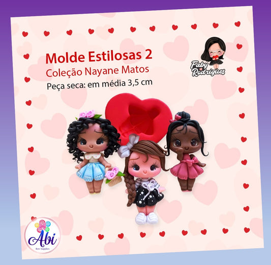 Molde de Silicon Estilosas 2. Faby Rodrigues