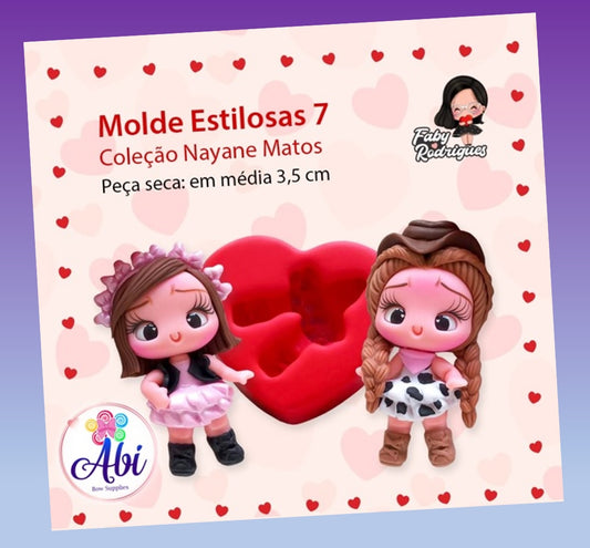 Molde de Silicon Estilosas 7. Faby Rodrigues