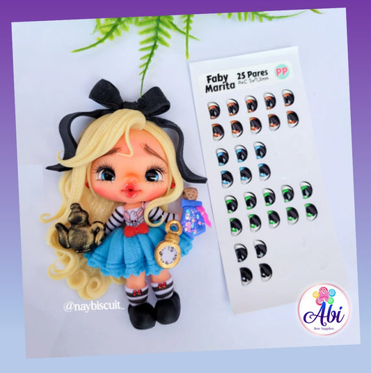 Ojitos Resinados Nivia Arts Mod. Faby Morita