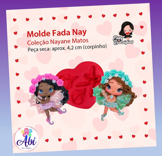 Molde de Silicon Fada Nay. Faby Rodrigues