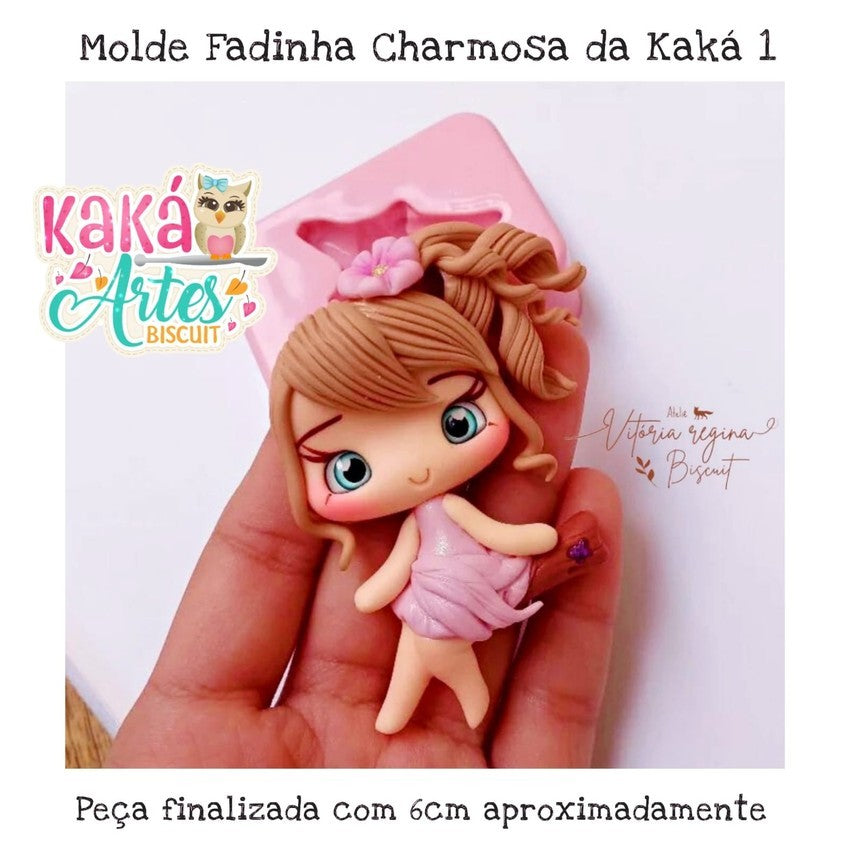 Molde de Silicon Fadinha Charmosa da Kaka 1