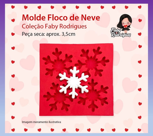 Molde de Silicon Floco de Neve / Copo de Nieve FR