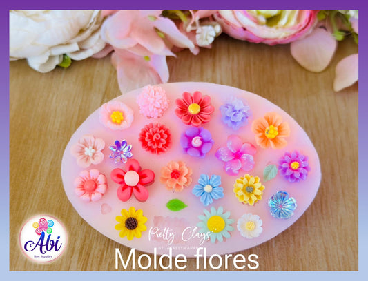 Molde de Silicon Flores Pretty Clays