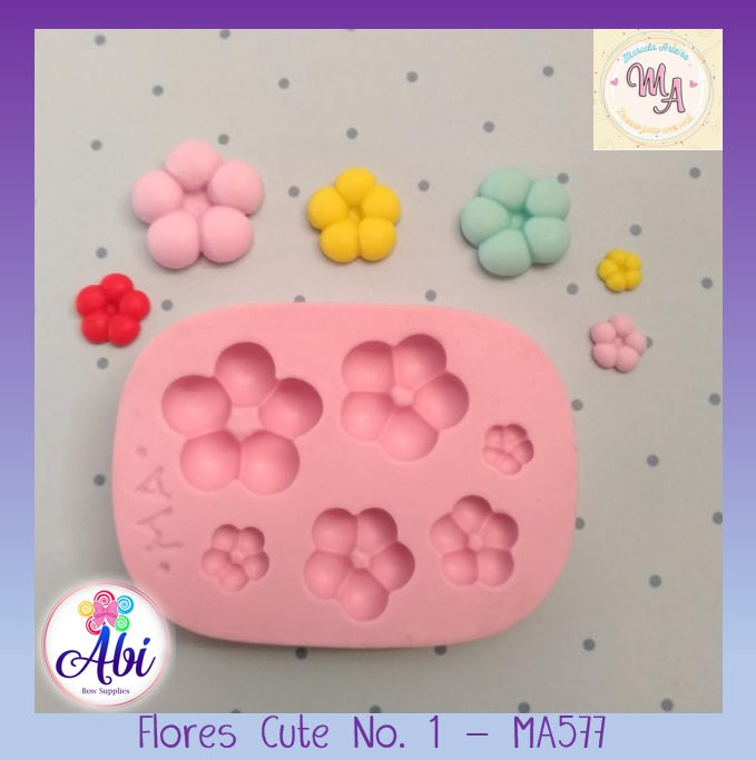 Molde de Silicon Flores Cute No. 1 MA577