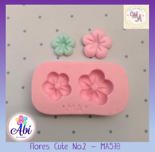 Molde de Silicon Flores Cute No.2 MA578