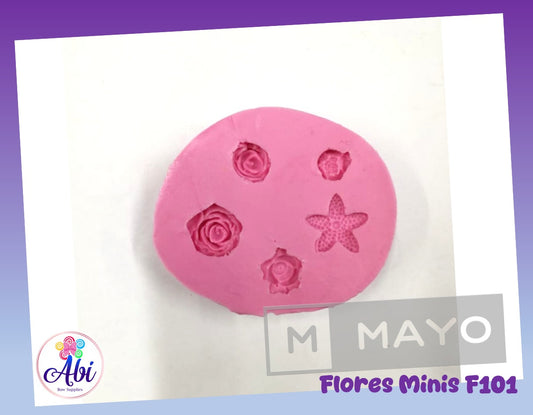 Molde de Silicon Flores Mini F101. Mayo Manualidades