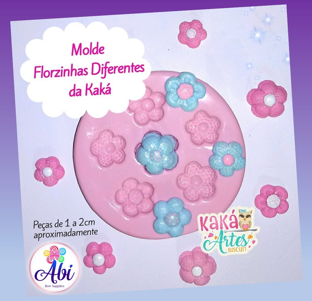 Molde de Silicon Florzinhas Diferentes da Kaka
