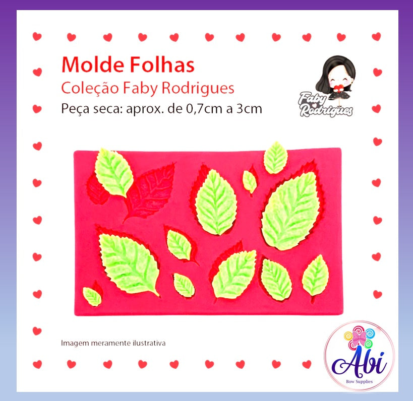 Molde de Silicon Folhas (Hojas) Faby Rodrigues