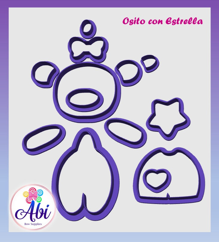 Cortador Osito con Estrella. Abi