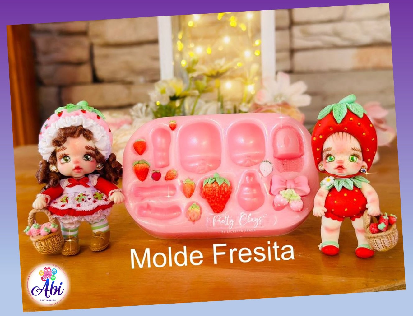 Molde de Silicon Fresita Pretty Clays