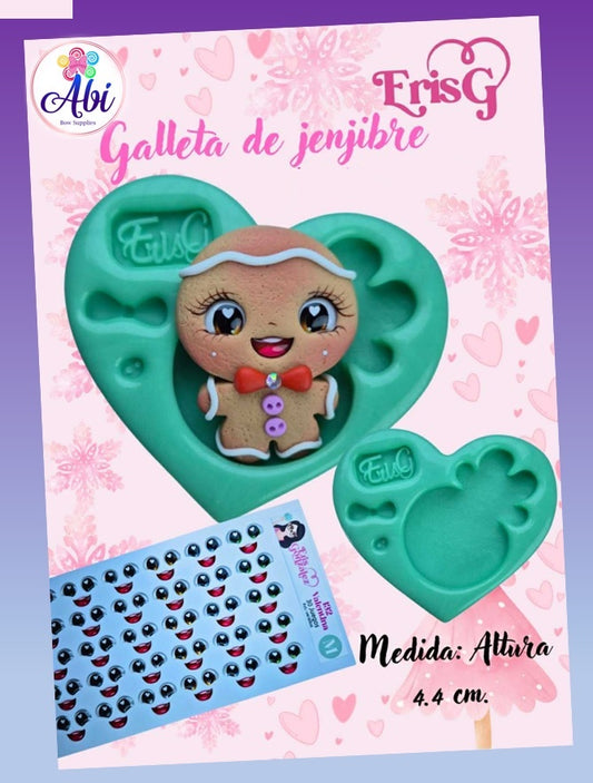 Molde de Silicon Galleta Jengibre. ErisGonzalez