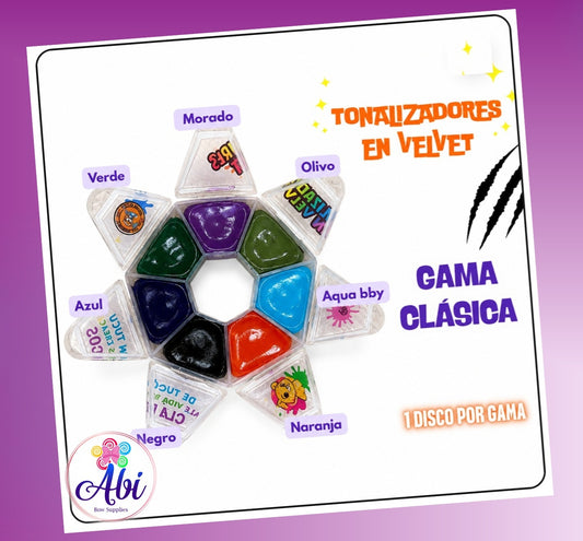 Tonalizadores en Velvet Gama Clasica. Trigueros Flex