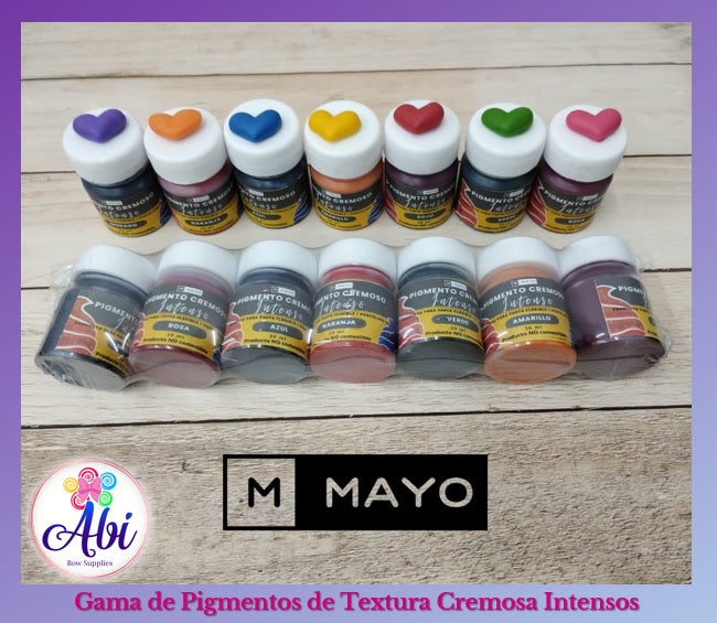 Gama de Pigmentos de Textura Cremosa Intensos Mayo Manualidades