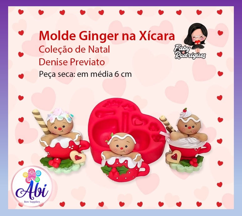 Molde de Silicon Ginger na Xicara FR