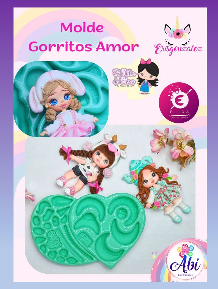 Molde de Silicon Gorritos Amor ErisGonzlez