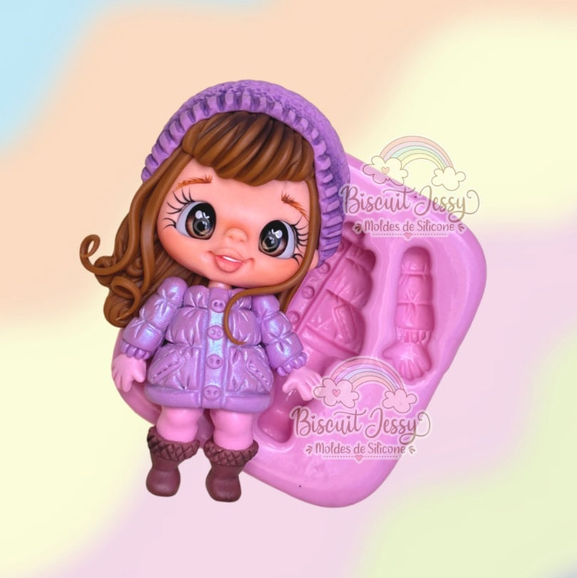 Molde de Silicon Inverno 3 Biscuit Jessy