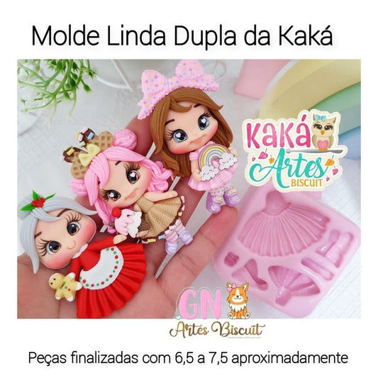 Molde de Silicon Linda Dupla da Kaka