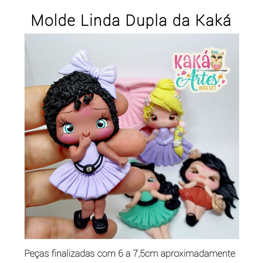 Molde de Silicon Linda Dupla da Kaka