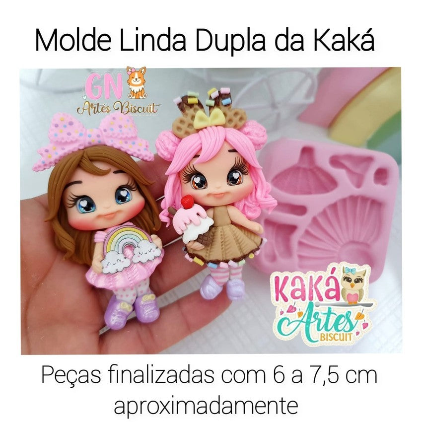 Molde de Silicon Linda Dupla da Kaka