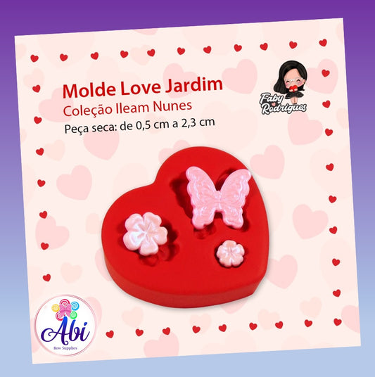 Molde de Silicon Love Jardim. Faby Rodrigues