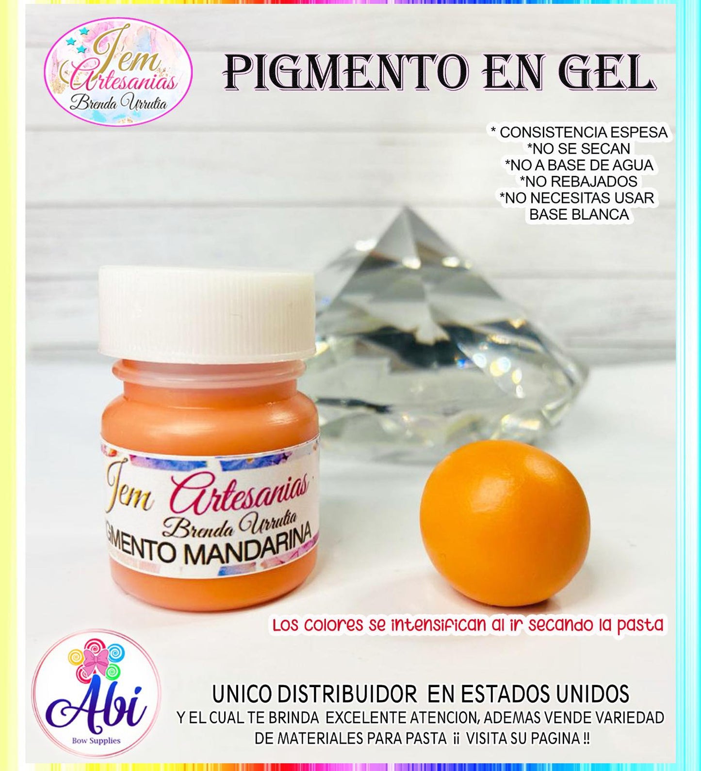 Pigmento en Gel Mandarina BU