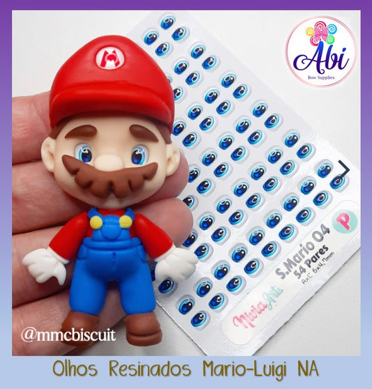 Olhos Resinados Mario/Luigi Nivia Arts