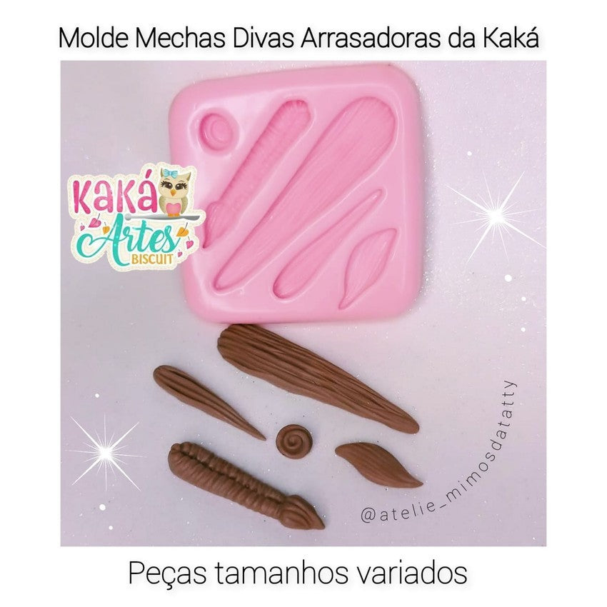 Molde de Silicon Mechas Divas Arrasadoras da Kaka