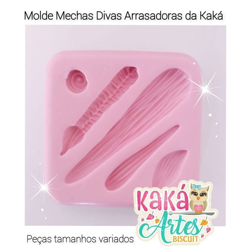 Molde de Silicon Mechas Divas Arrasadoras da Kaka