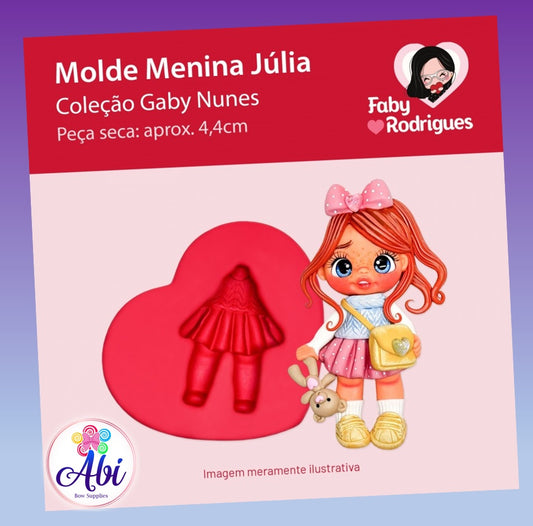 Molde de Silicon Menina Julia. Faby Rodrigues