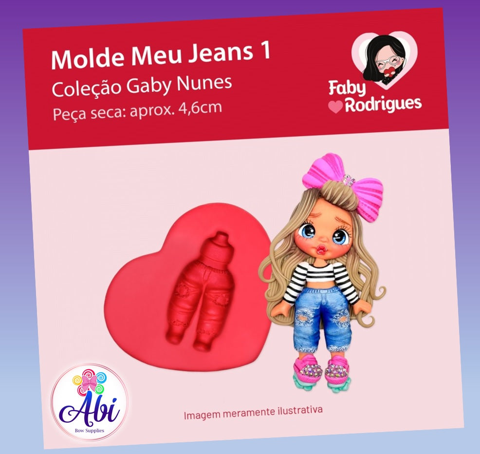 Molde de Silicon Meu Jeans 1. Faby Rodrigues