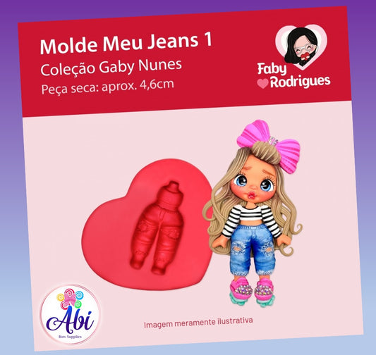 Molde de Silicon Meu Jeans 1. Faby Rodrigues