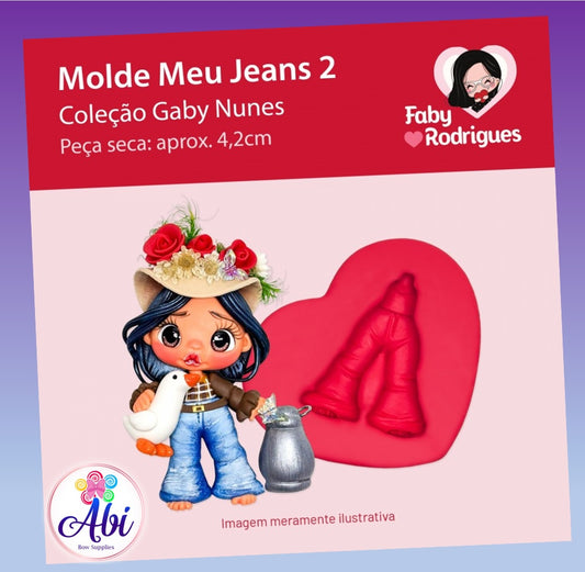 Molde de Silicon Meu Jeans 2. Faby Rodrigues