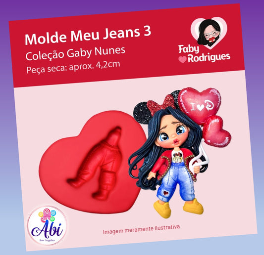 Molde de Silicon Meu Jeans 3. Faby Rodrigues