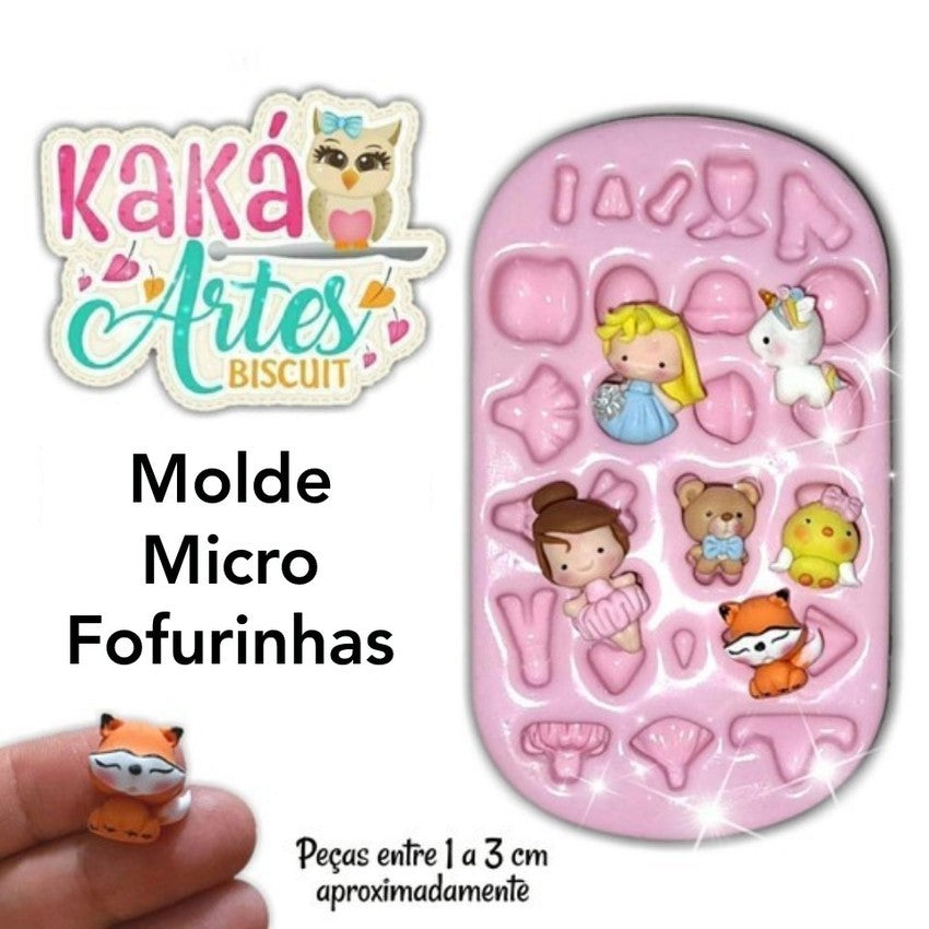 Molde de Silicon Micro Fofurinhas da Kaka
