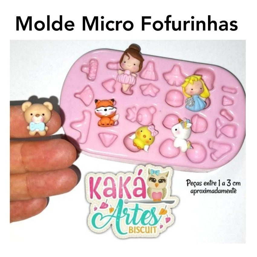 Molde de Silicon Micro Fofurinhas da Kaka