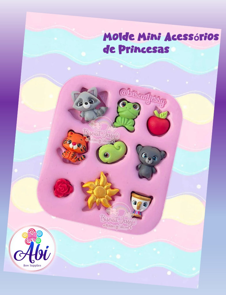 Molde de Silicon Mini Accesorios de Princesas. Biscuit Jessy