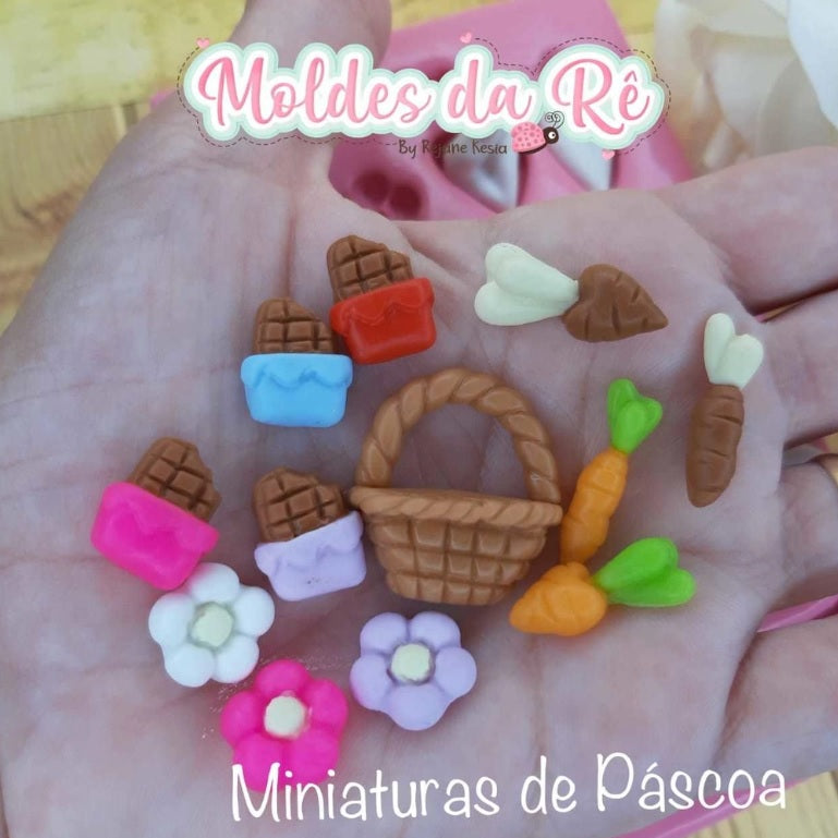 Molde de Silicon Miniaturas de Pascoa MDR
