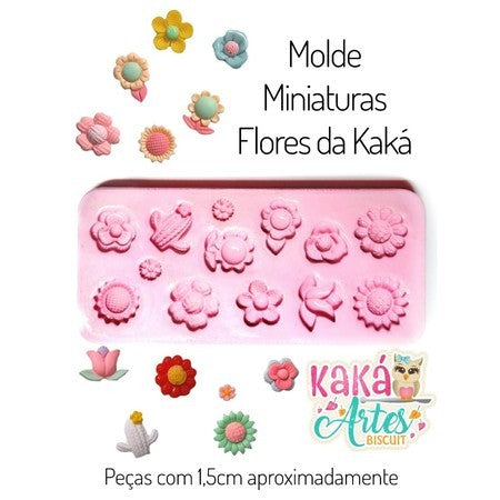 Molde de Silicon Miniaturas Flores da Kaká