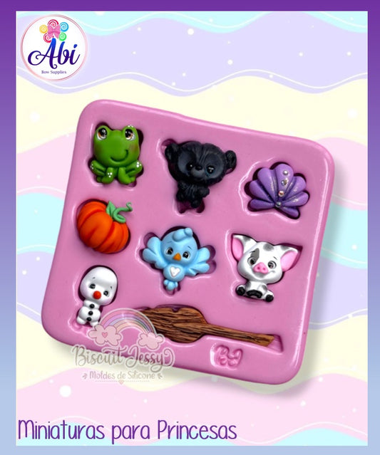 Molde de Silicon Miniaturas para Princesas Biscuit Jessy