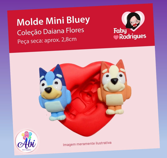 Molde de Silicon Mini Bluey. Faby Rodrigues