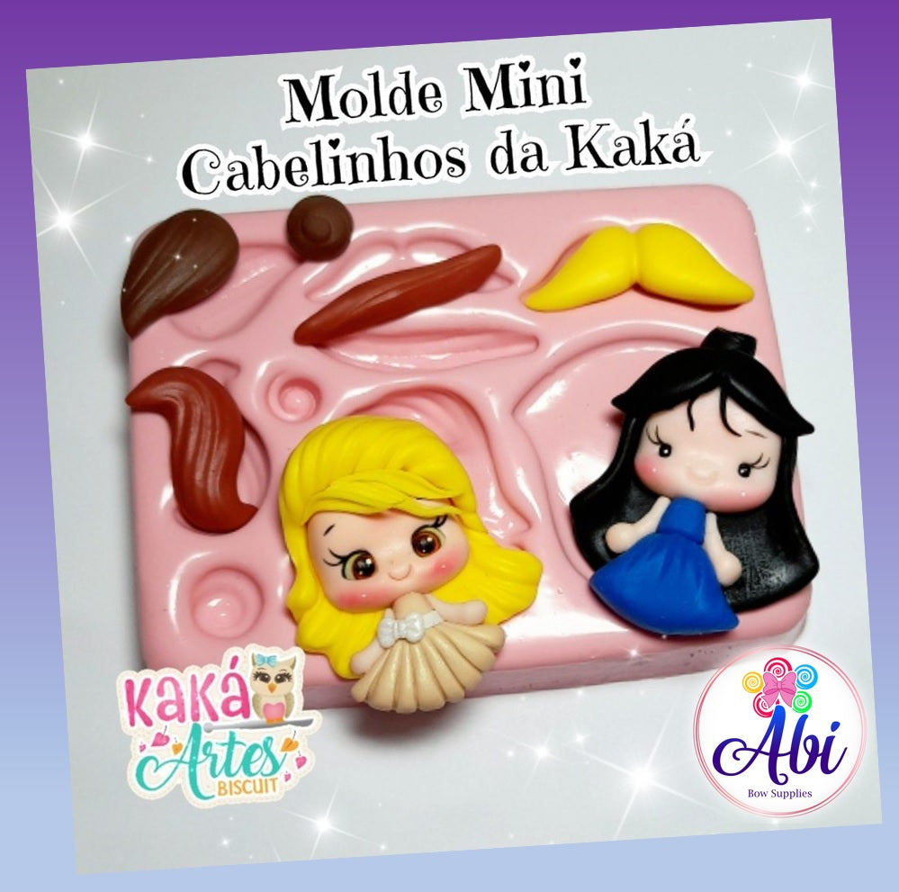 Molde de Silicon Mini Cabelinhos da Kaka