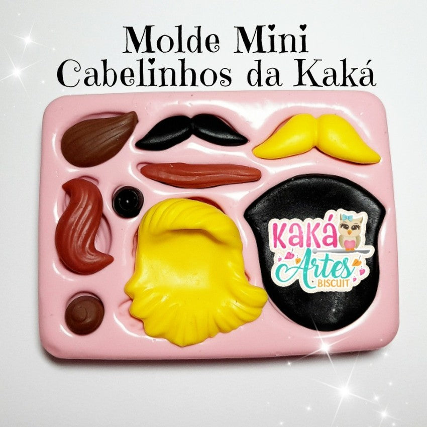Molde de Silicon Mini Cabelinhos da Kaka