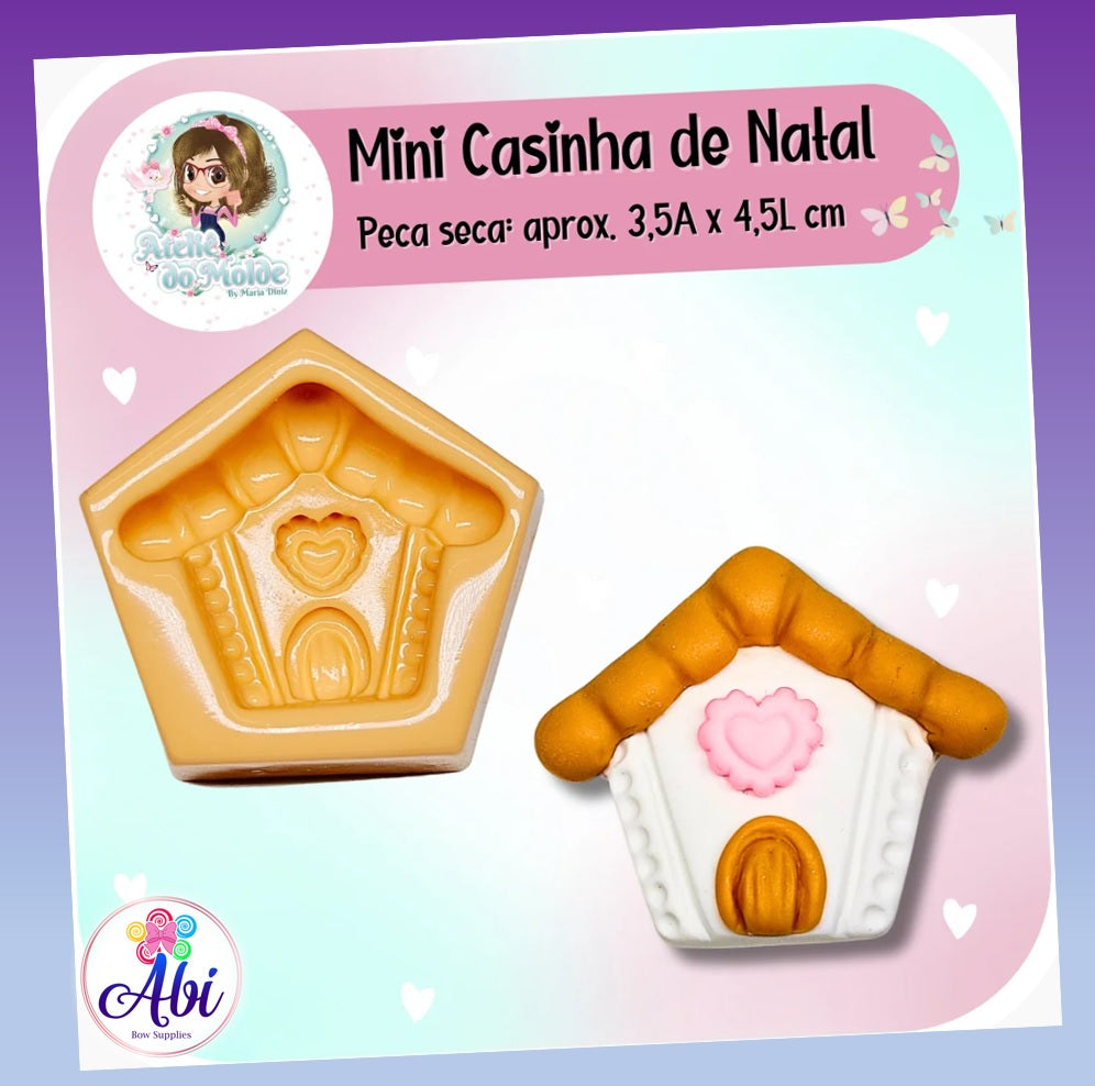 Molde de Silicon Mini Casinha de Natal AdM