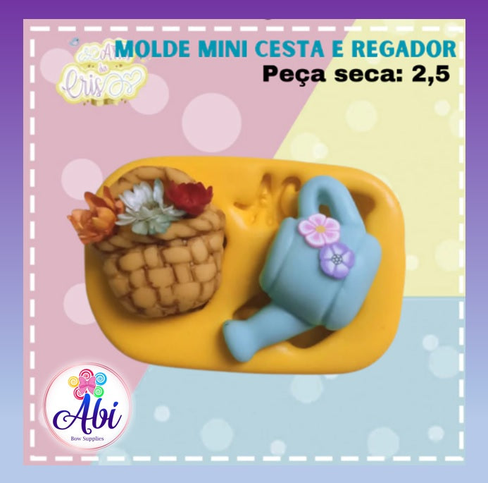 Molde de Silicon Mini Cesta e Regador AC
