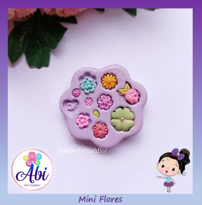 Molde de Silicon Mini Flores DF